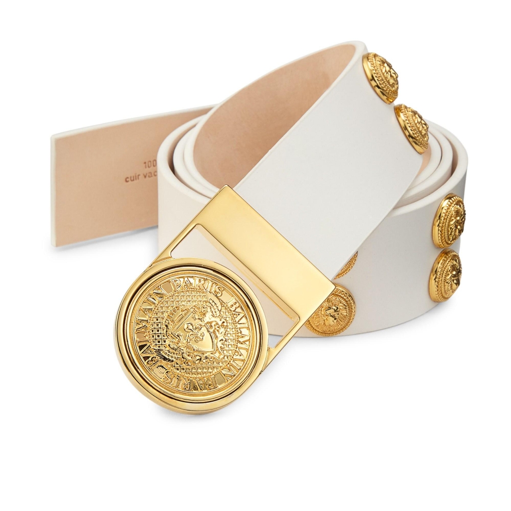 Balmain Valley Medallion - Detail Leather Belt